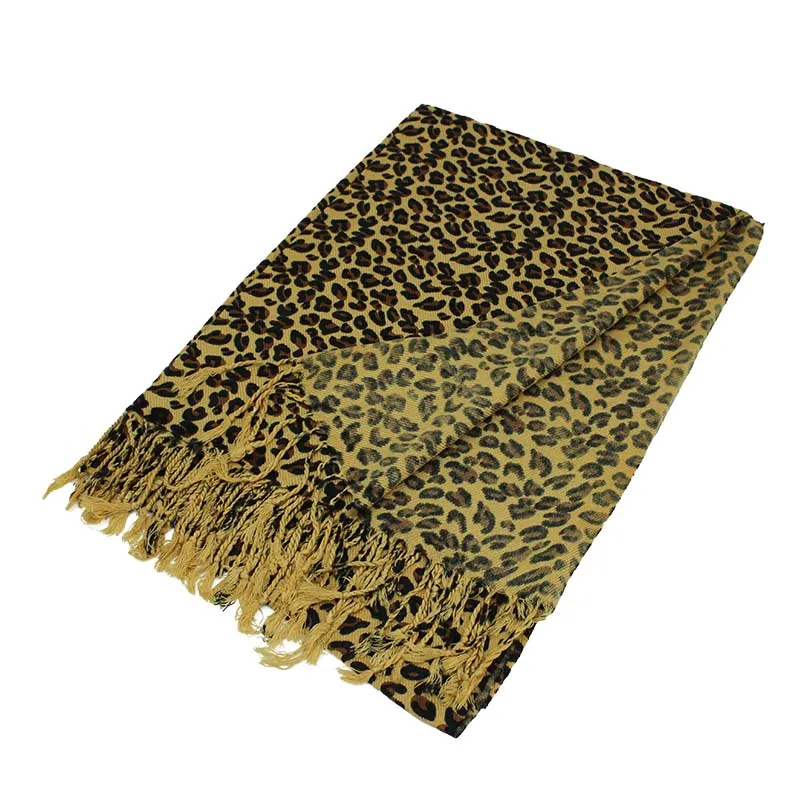 12-pack Leopard Print Pashmina Scarf Shawls LP