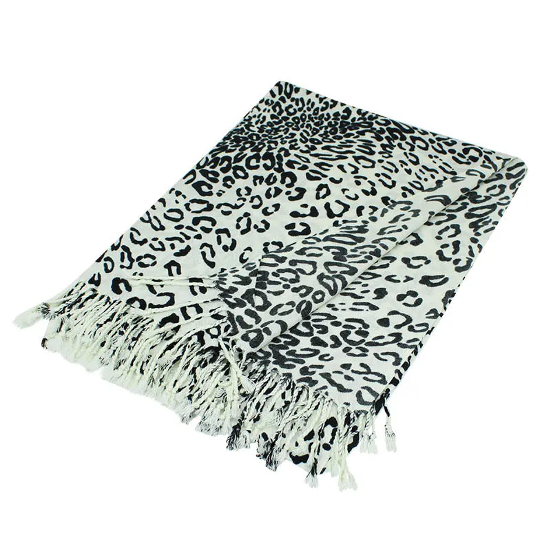 12-pack Leopard Print Pashmina Scarf Shawls LP