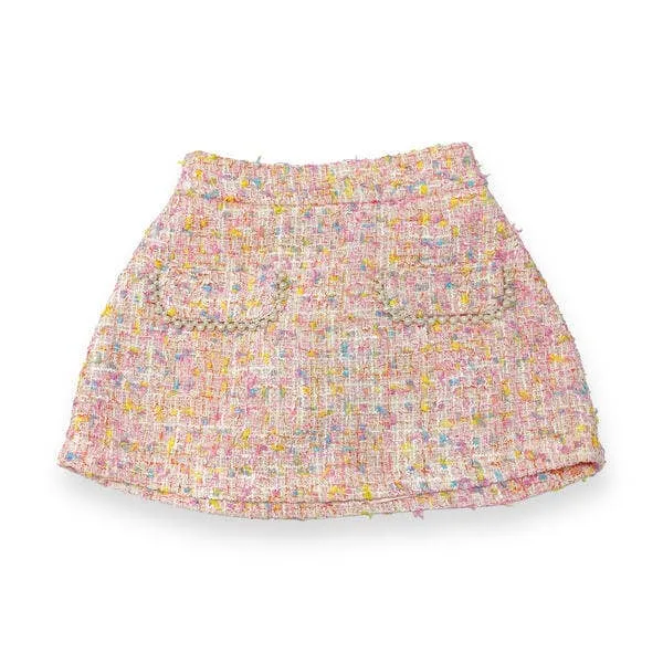 16318-B Multi-Color Tweed Skirt