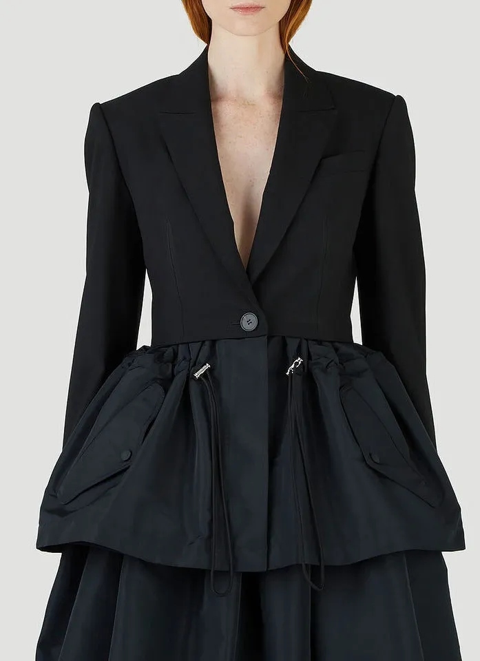 Alexander McQueen Hybrid Parka Peplum Jacket