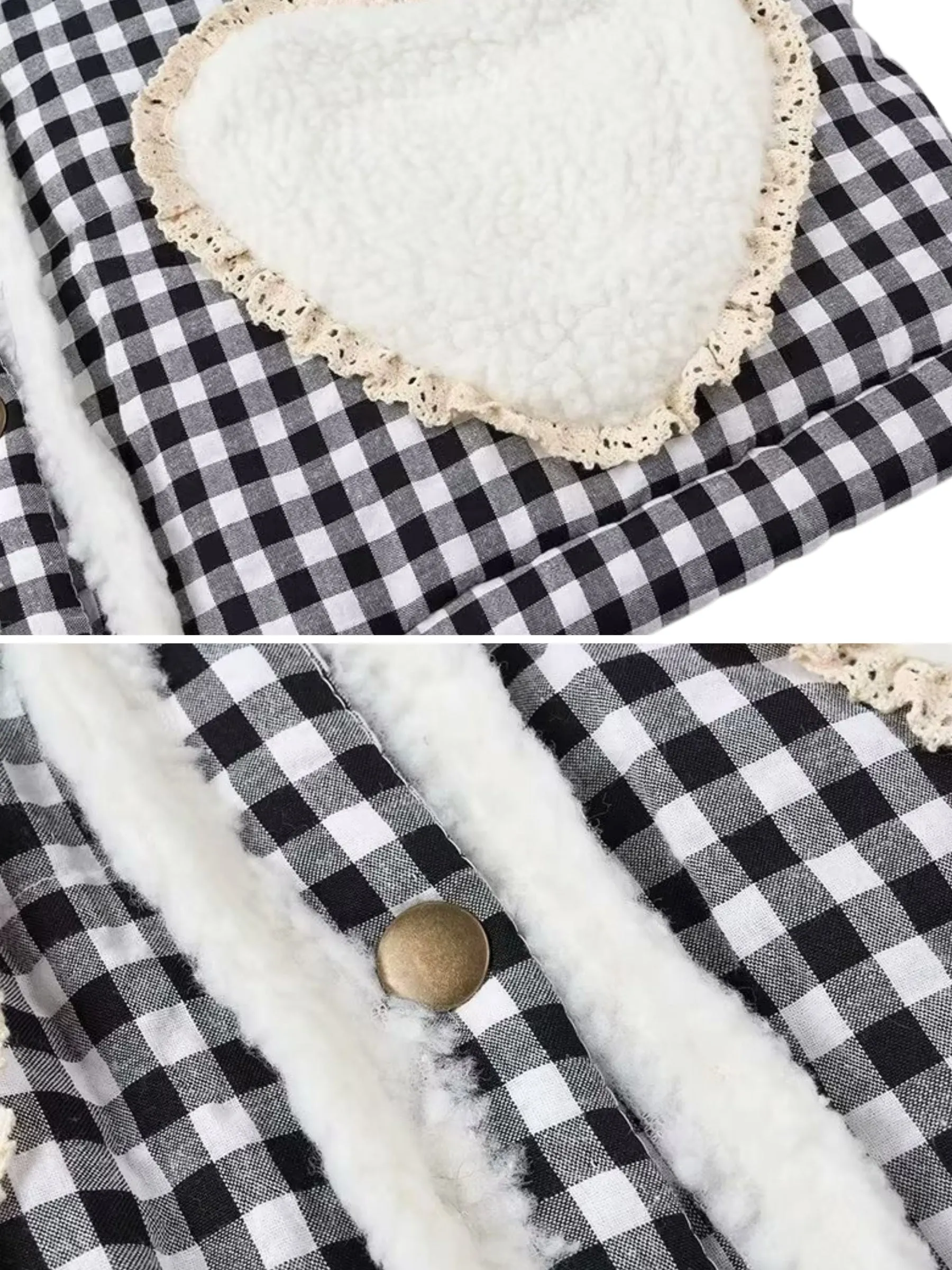 Amabel Gingham Heart Patch Jacket