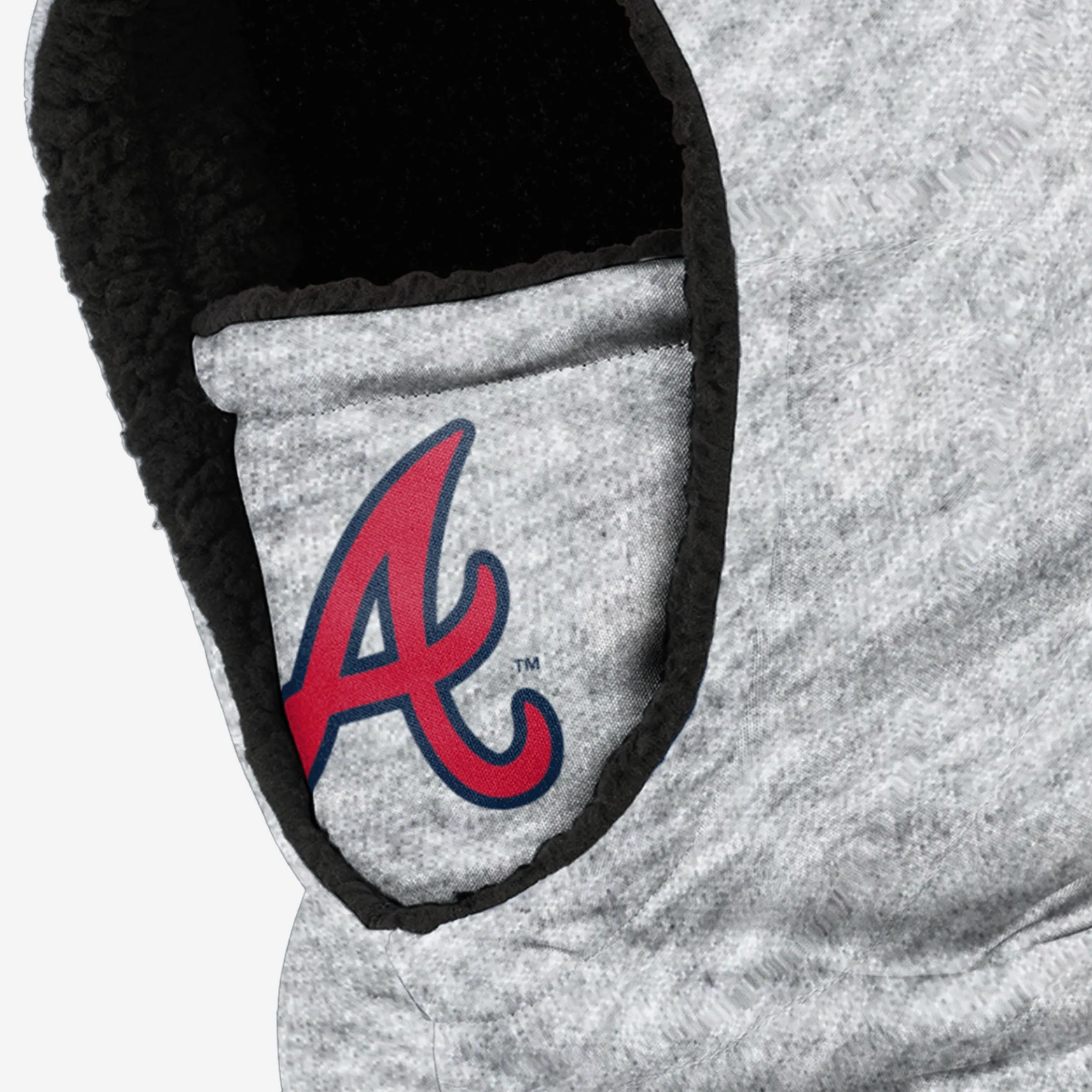 Atlanta Braves Heather Grey Big Logo Hooded Gaiter