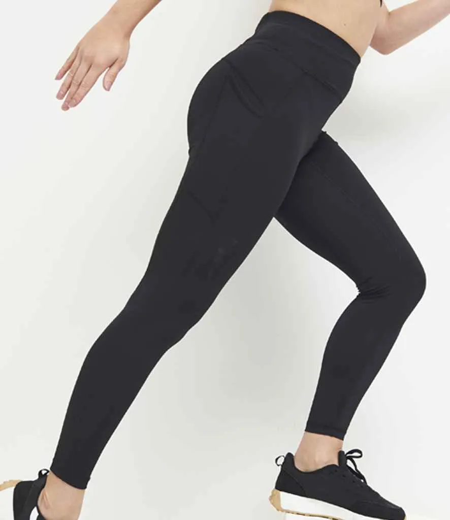 AWDis Ladies Cool Recycled Tech Leggings | Jet Black