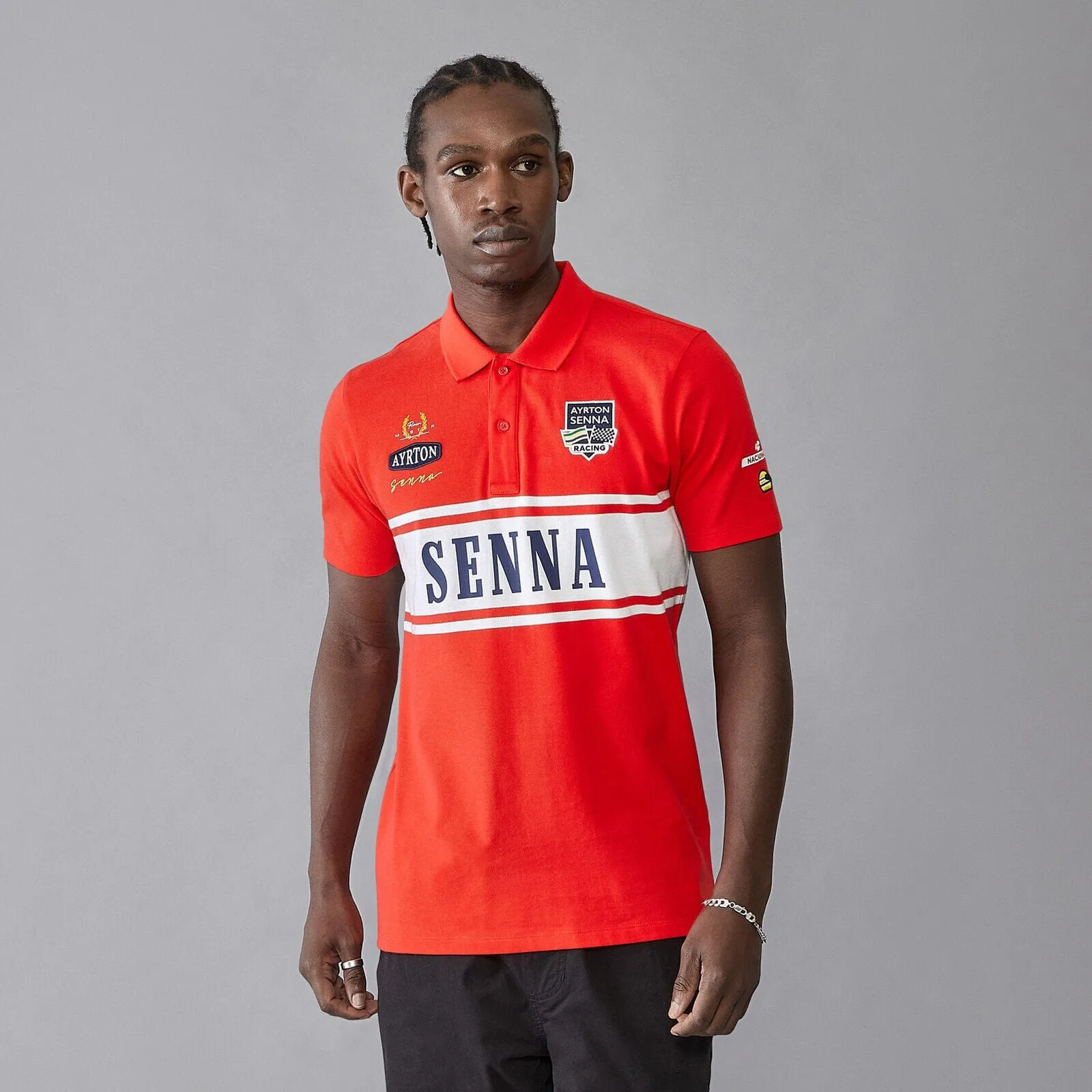 Ayrton Senna Men's Legacy Polo Shirt - Red