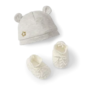 Baby Bear Hat & Booties for Bitty Baby® Dolls