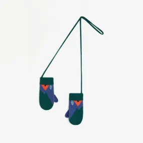 Baby boys' green mittens