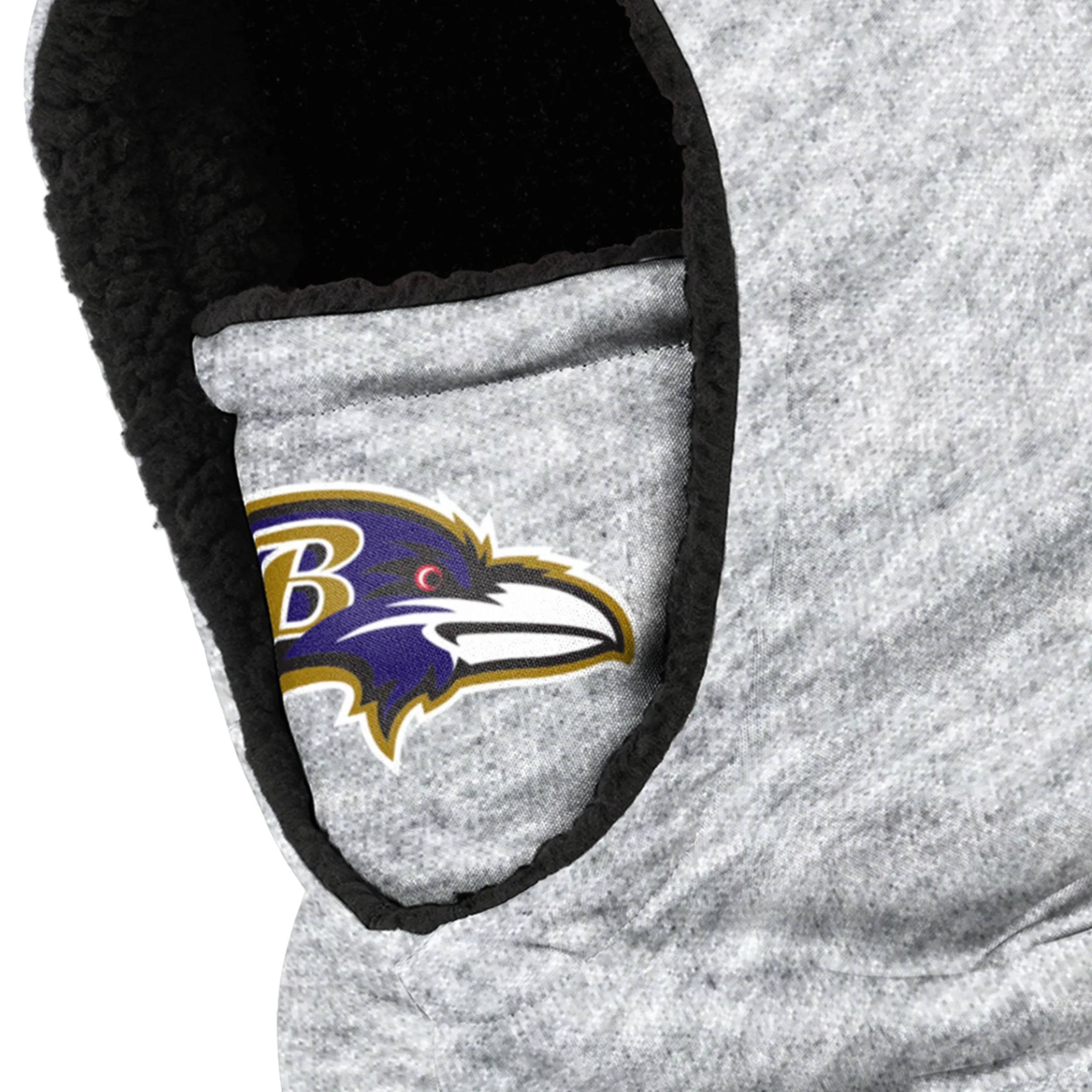 Baltimore Ravens NFL Heather Grey Big Logo Hooded Gaiter