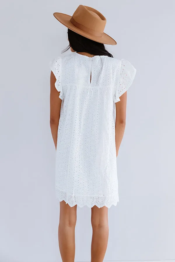 Belize It Or Not Eyelet Dress In White