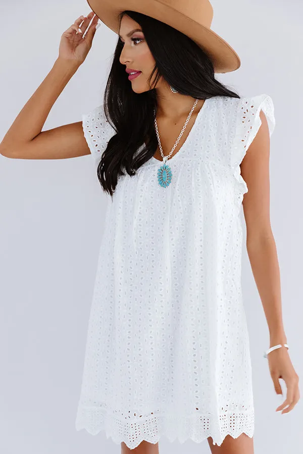 Belize It Or Not Eyelet Dress In White