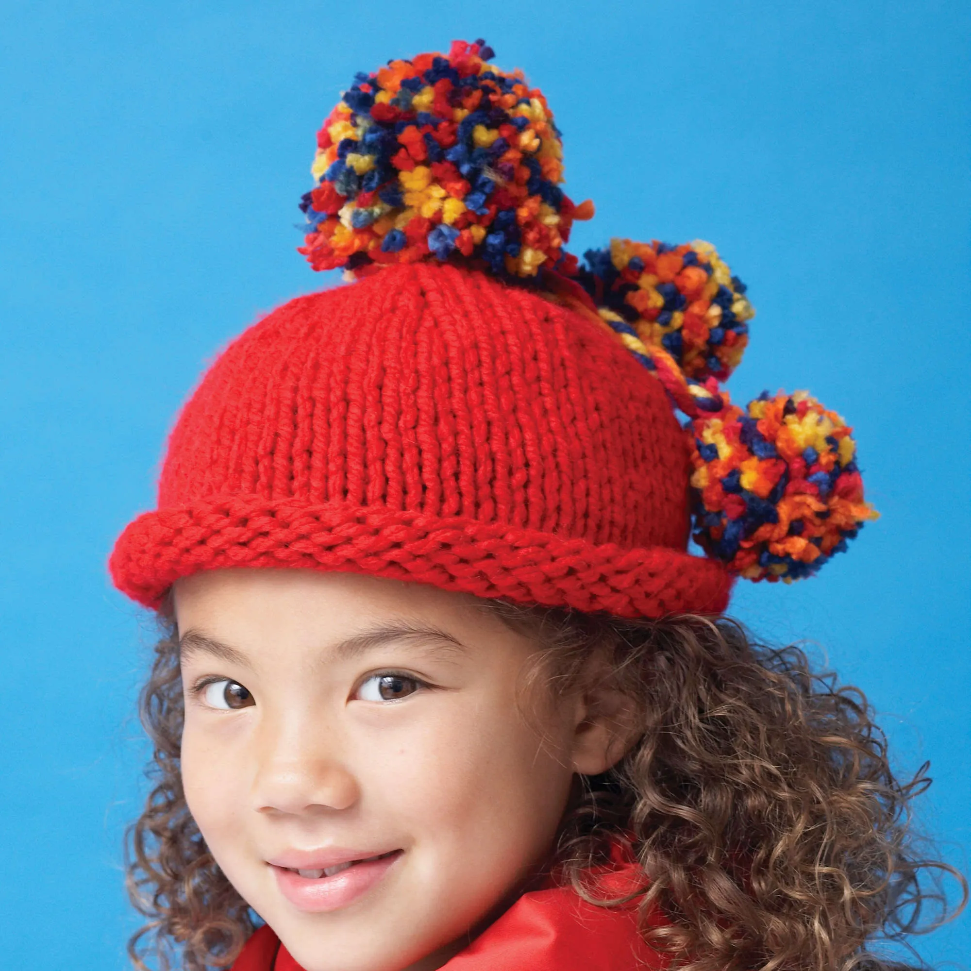 Bernat Knit Pompom Beanie