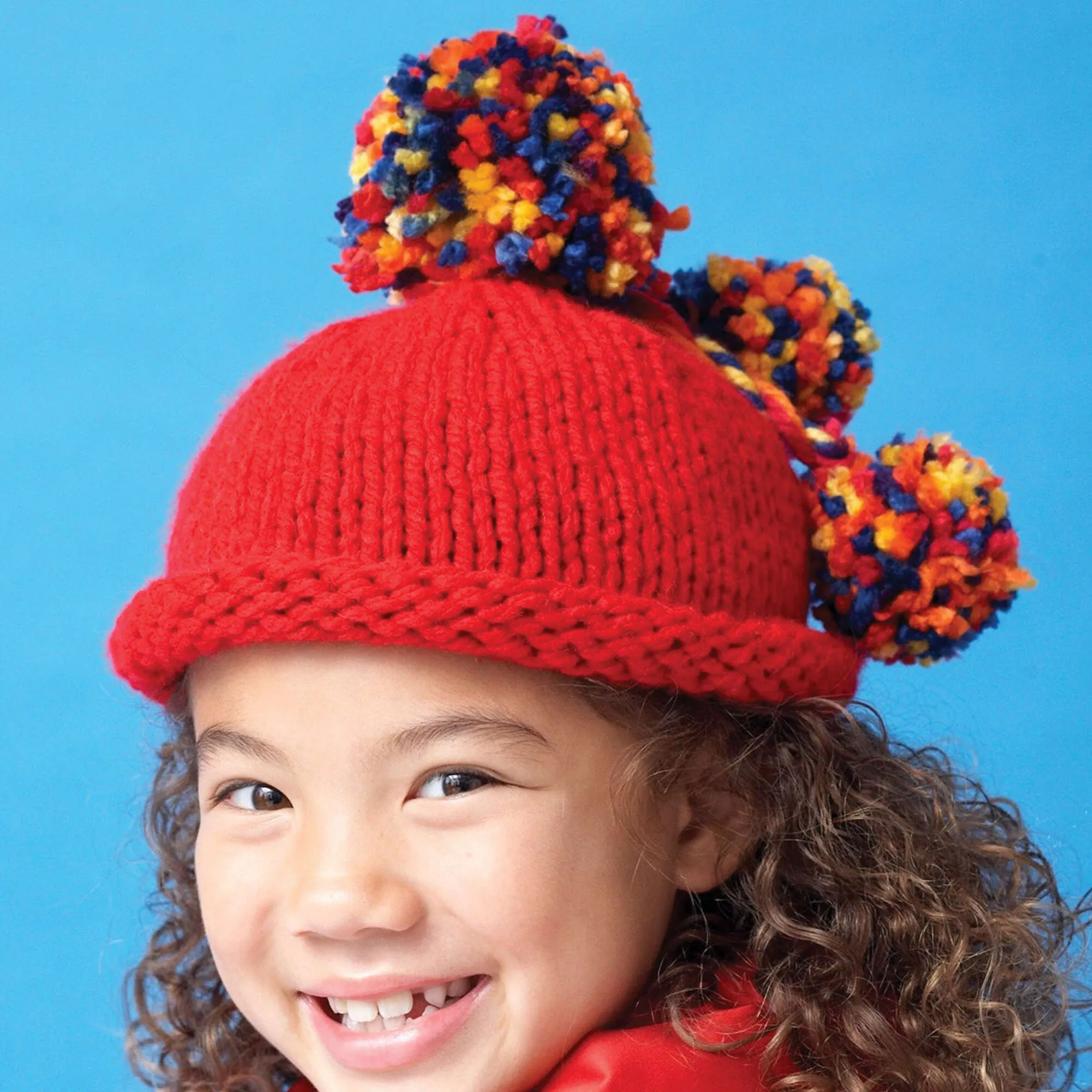 Bernat Knit Pompom Beanie