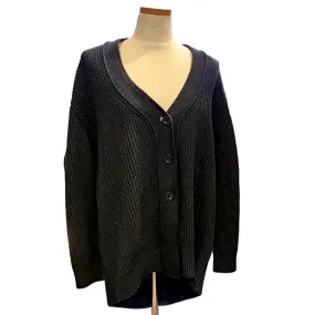 Black V Neck Cardigan Sweater Silvana