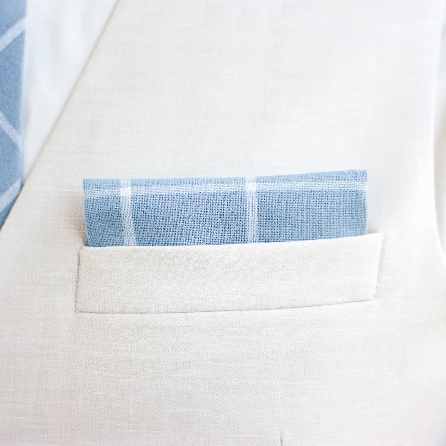 Boy's Bow Tie / Chambray Linen Window Pane