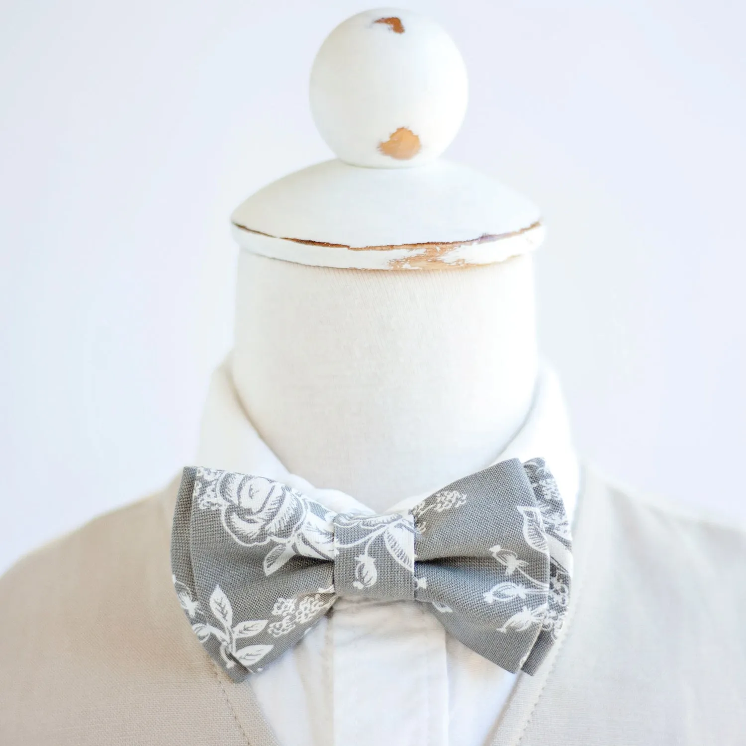 Boy's Bow Tie / Grey Toile