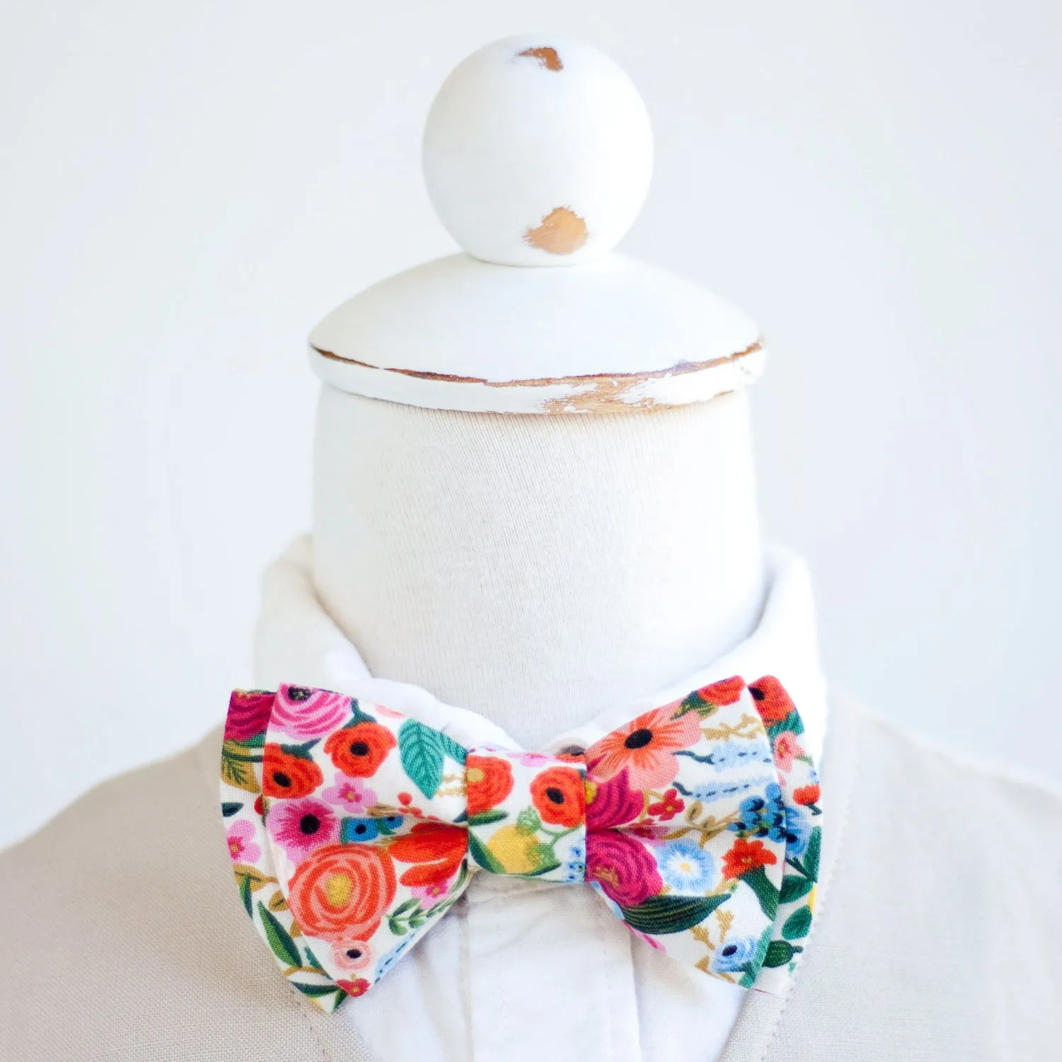 Boy's Bow Tie / Petite Garden Party In Cream