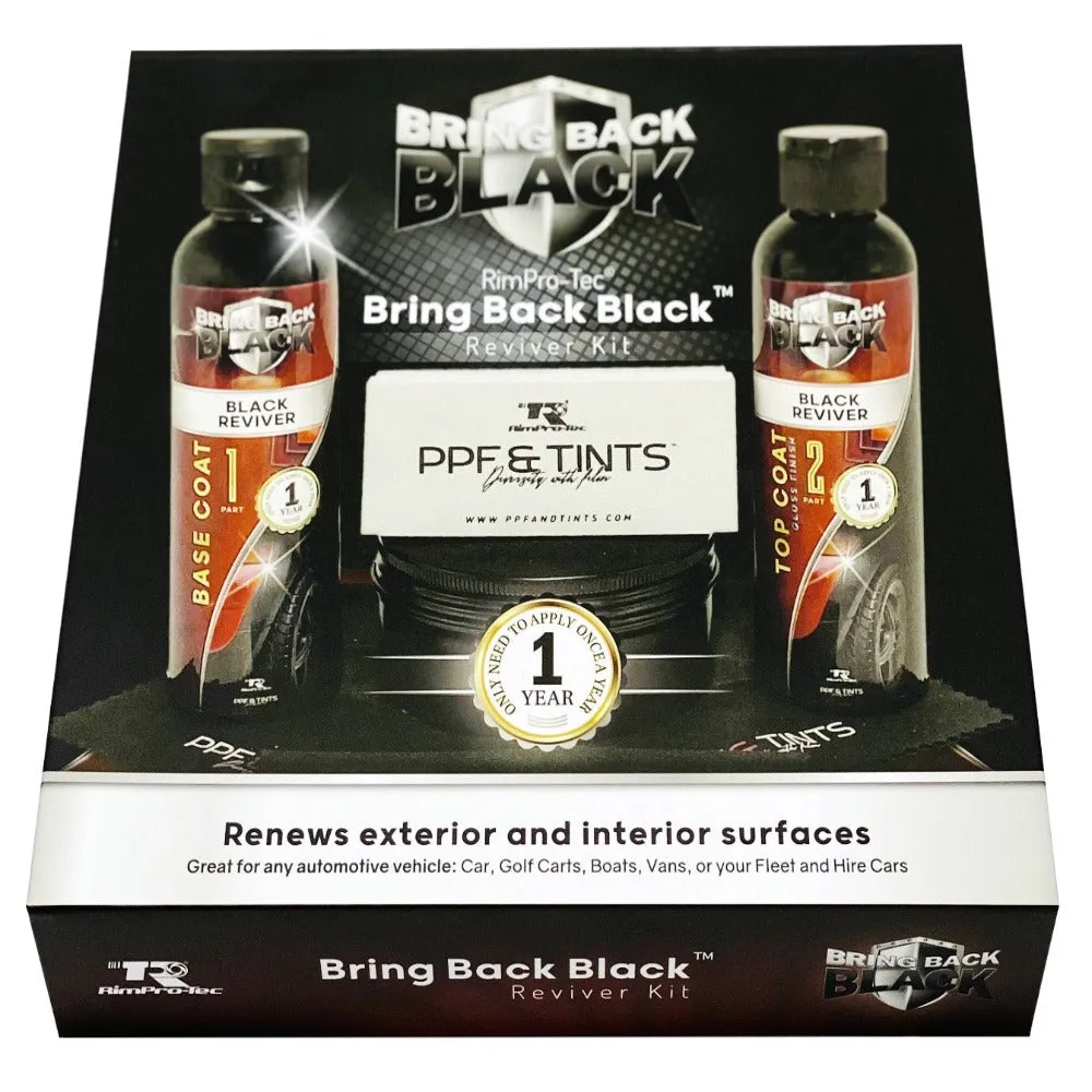 Bring Back Black™ Complete Box Reviver Plastic Restoration Kit For Cars