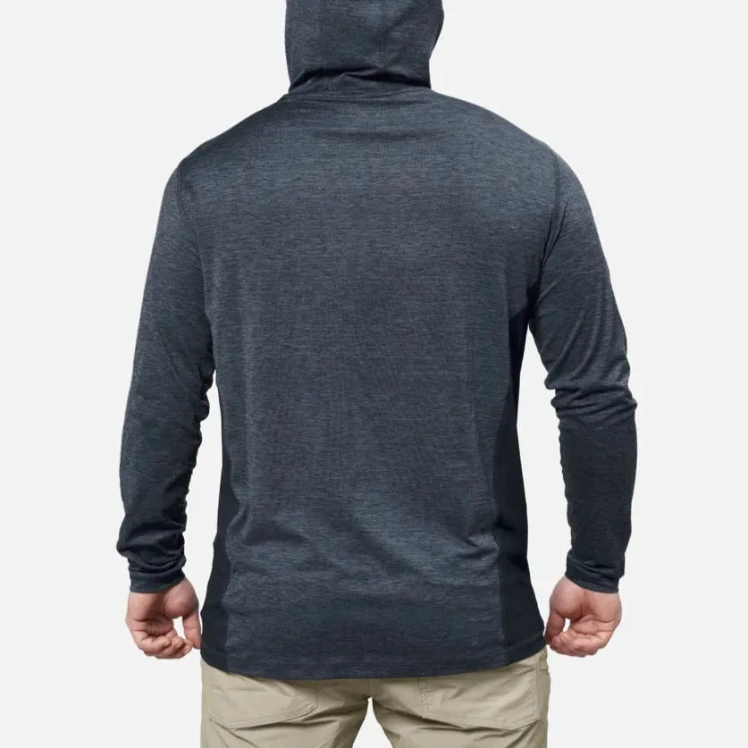 'Brunt' Men's The McKenna Sun Hoodie - Blue Heather