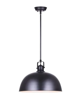 Canarm IPL222B01BK16 Polo 16 Inch Black Dome Pendant