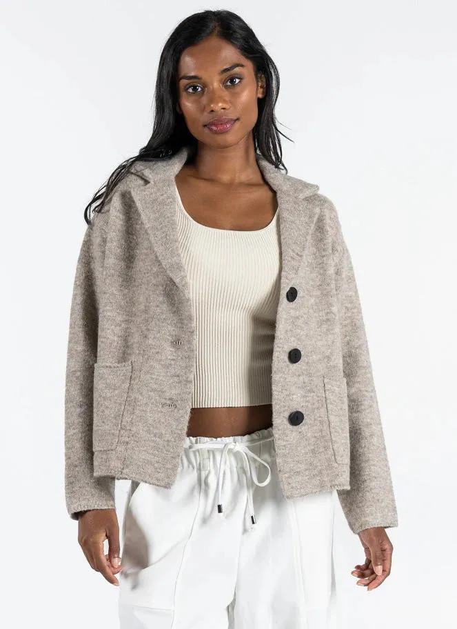 C'est Moi, CESWT4304 Crop Sweater Blazer