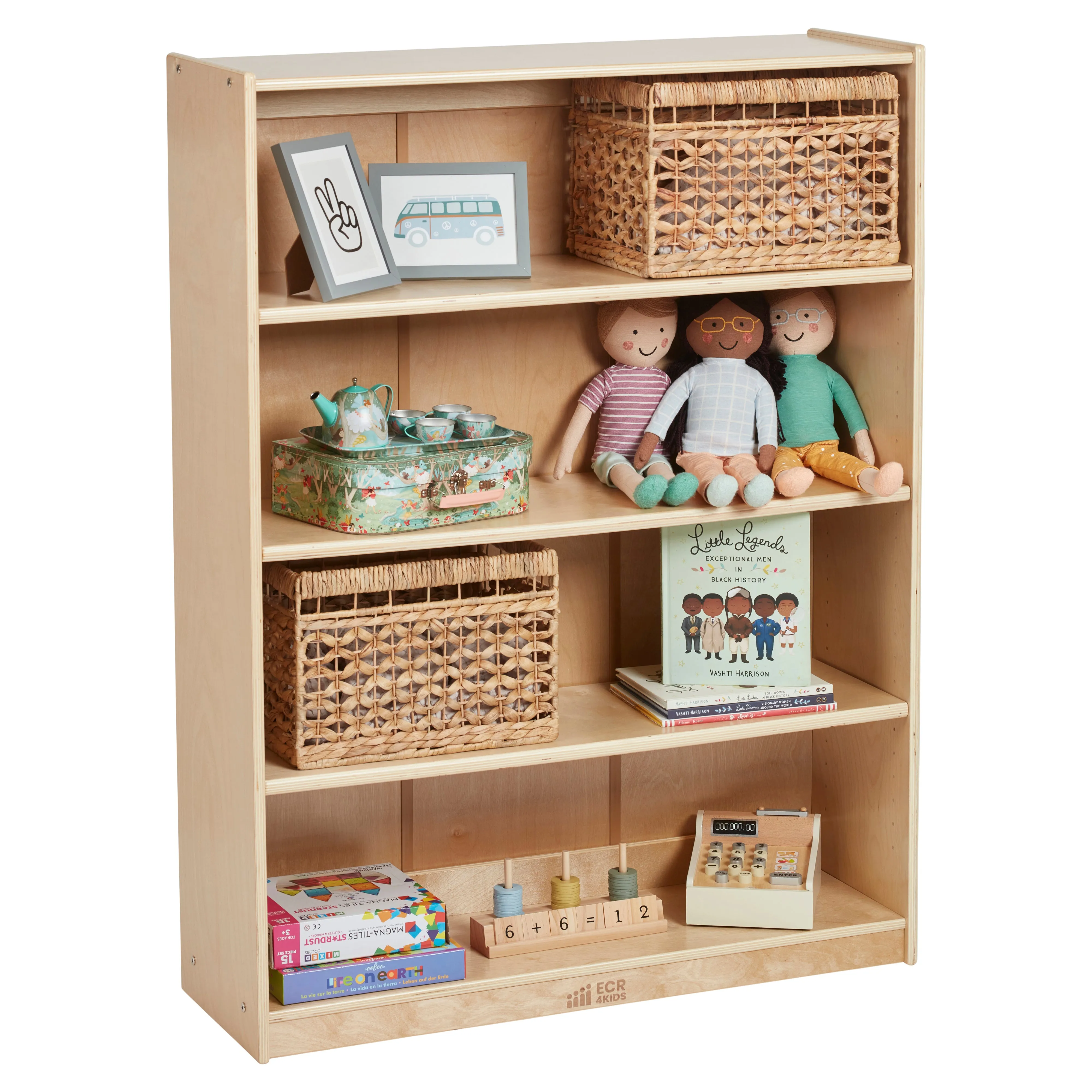 Classic Bookcase, Adjustable Shelves, 48in H