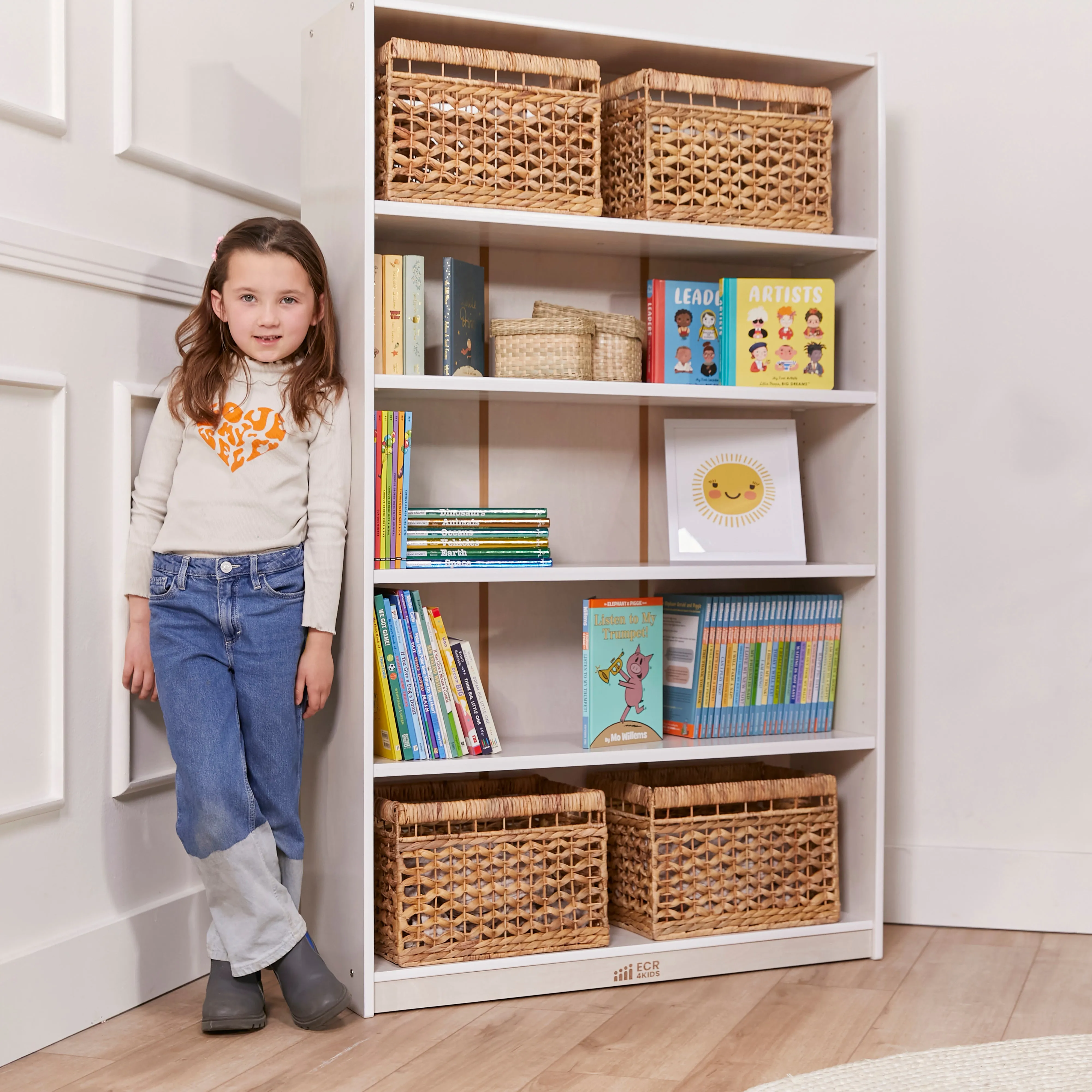 Classic Bookcase, Adjustable Shelves, 60in H