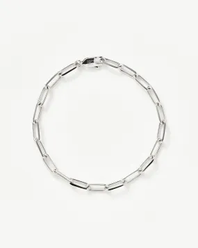 Classic Mini Paperclip Chain Bracelet | Silver Plated