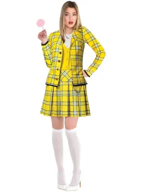 Clueless Womens Plus Size Yellow Tartan Cher Costume