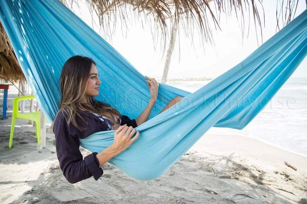 Colombian Double Hammock with Bamboo Stand