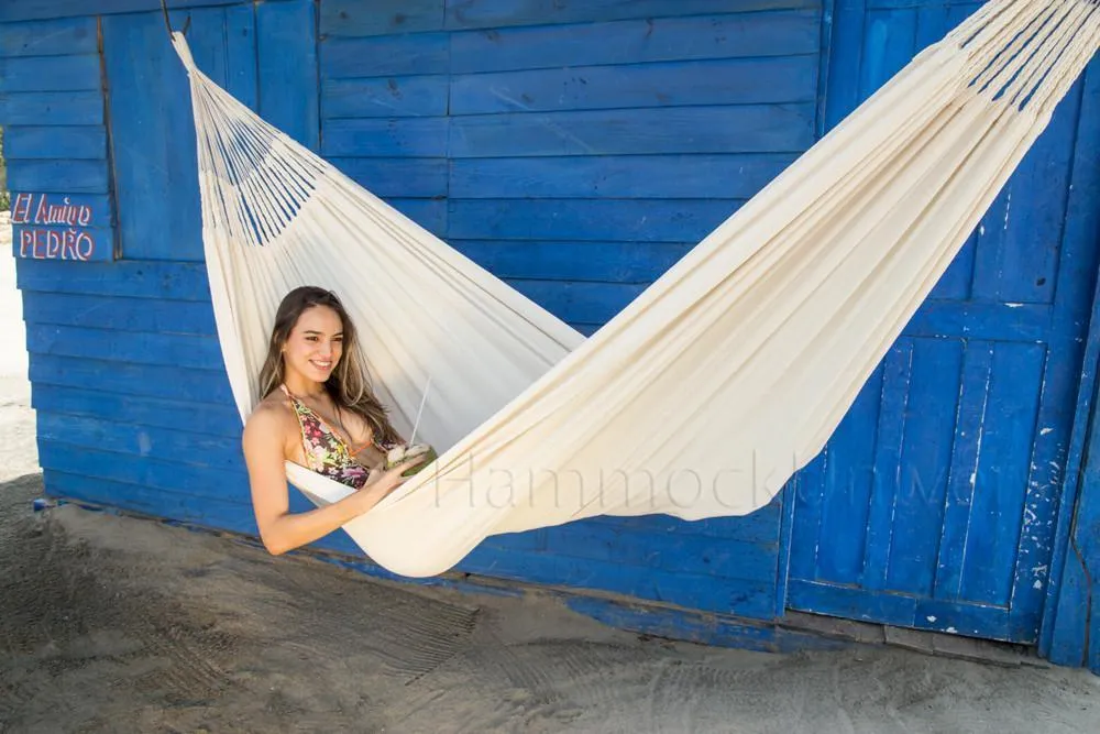 Colombian Double Hammock with Bamboo Stand