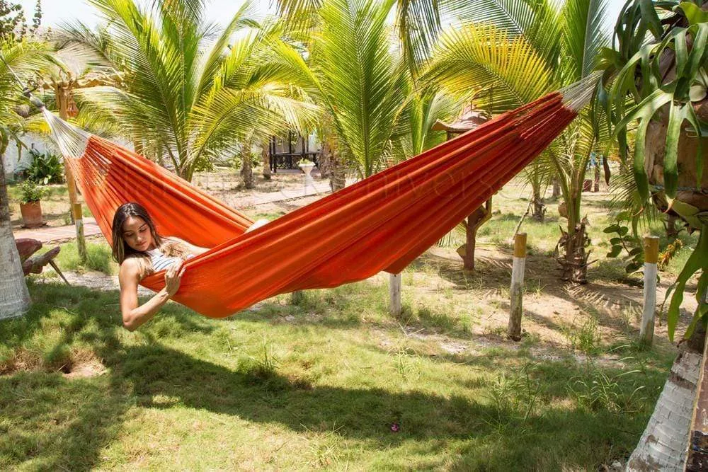 Colombian Double Hammock with Bamboo Stand