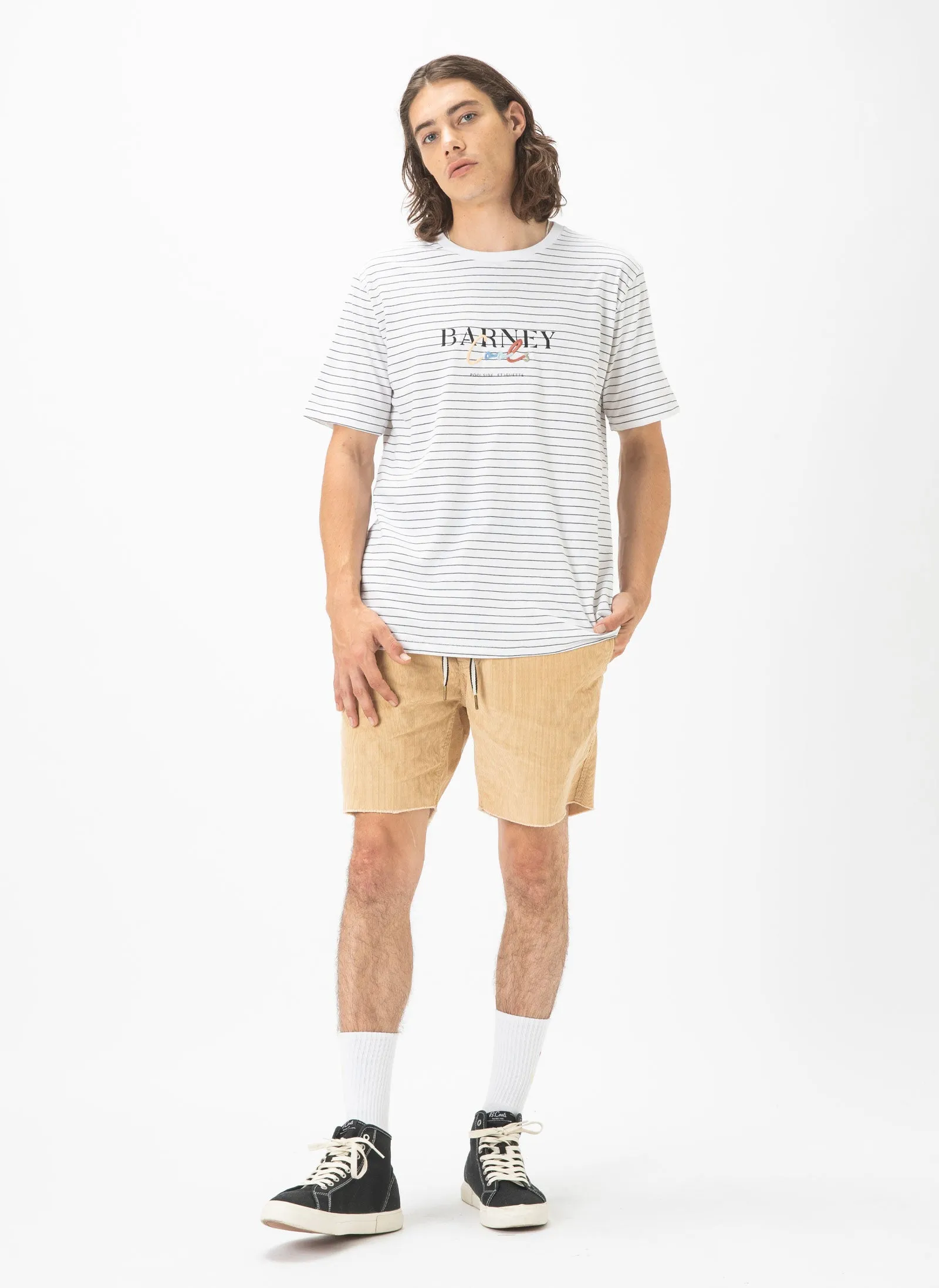 Colour Script Tee White Stripe