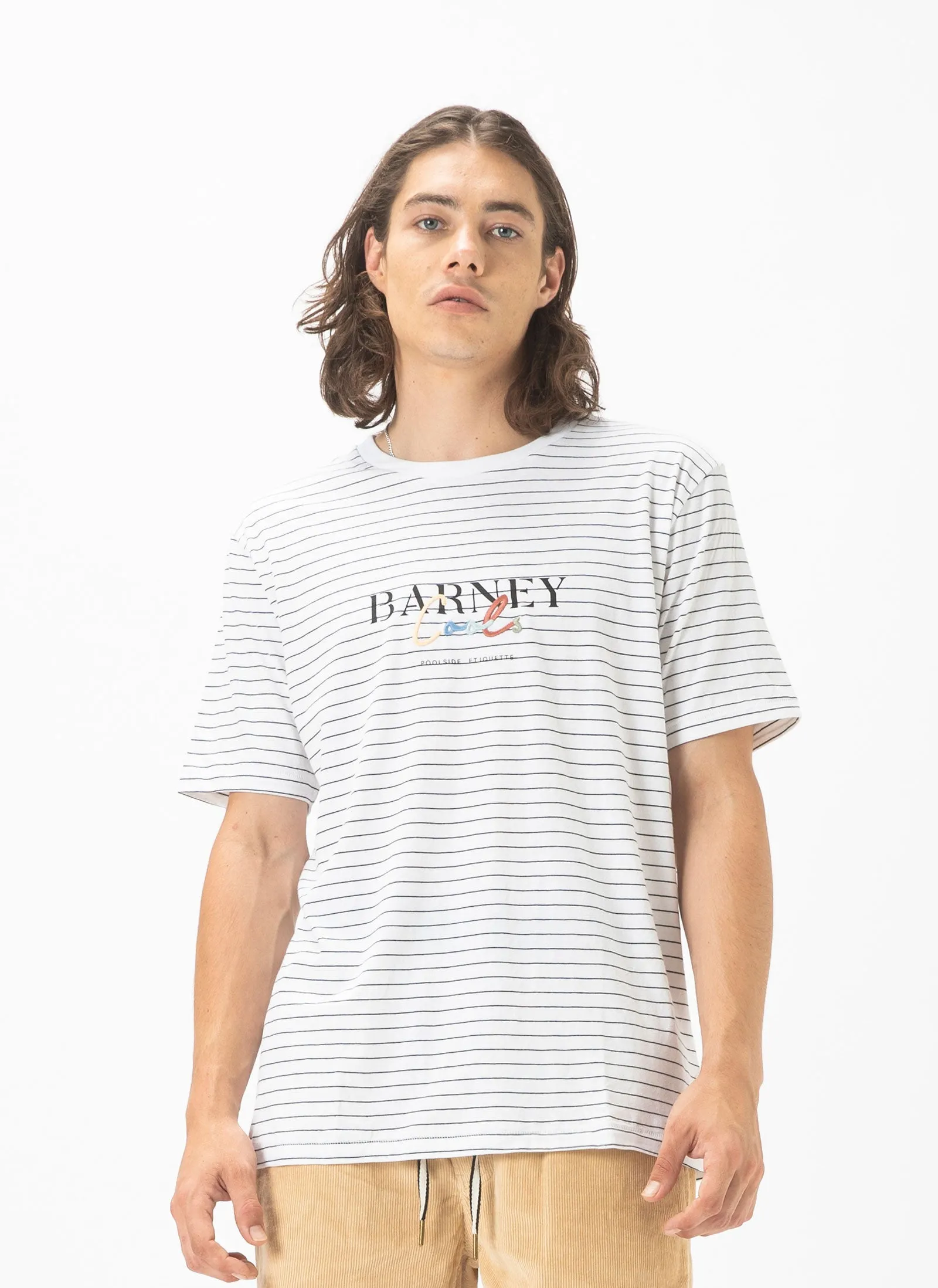 Colour Script Tee White Stripe