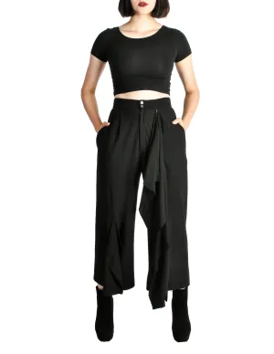 Comme des Garçons Vintage Black Wool Cropped Pants