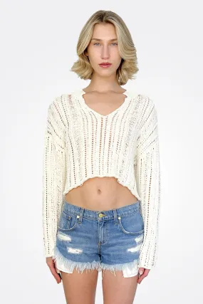 Crop Sweater - Cream