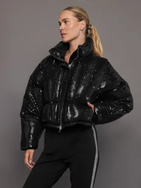 Disco Puffer Jacket - Black