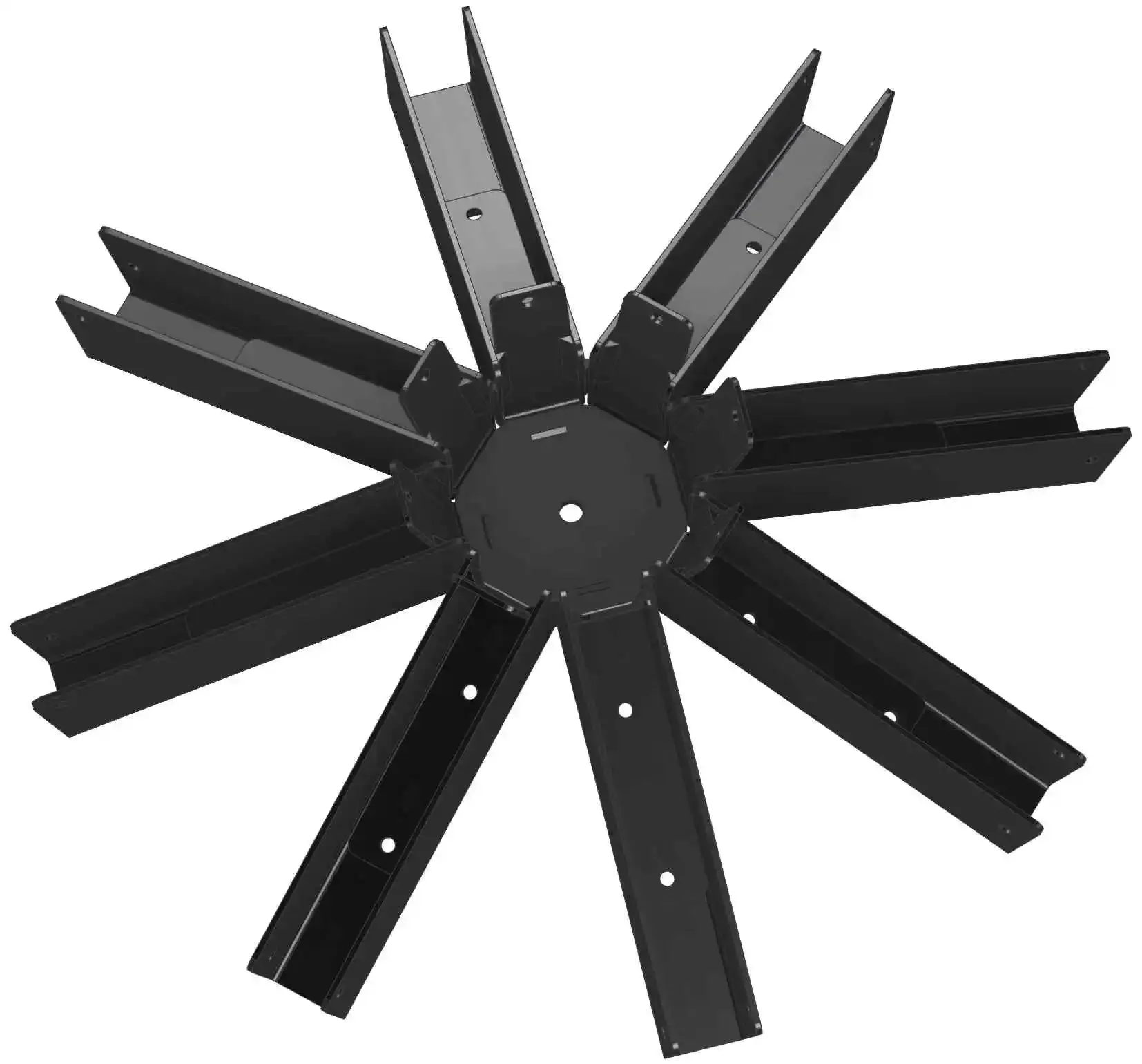 DIY Heavy Duty Iron 8-Way Octagon Spider Bracket