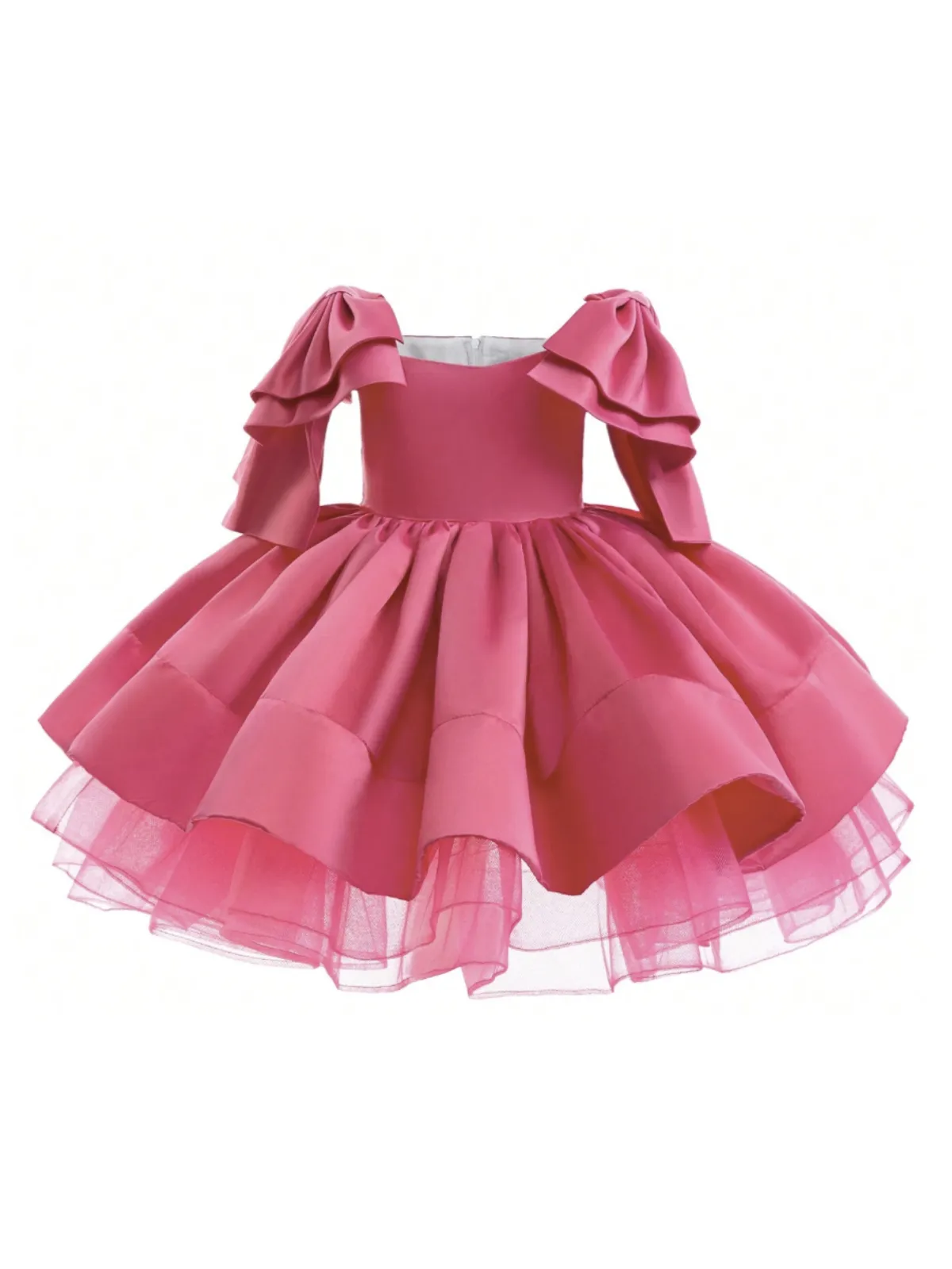 Elegant Tutu Princess Dresses with Layered Skirt and Ruffle Sleeves