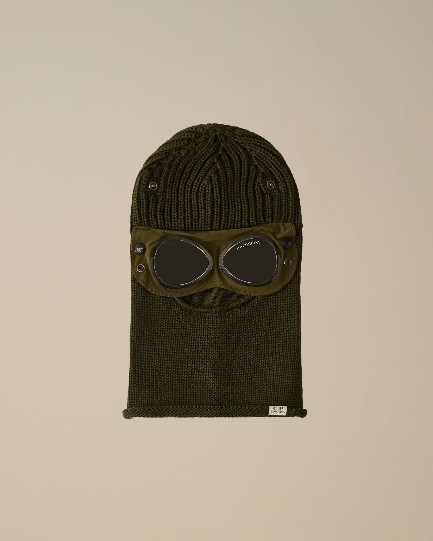 Extra Fine Merino Wool Goggle Balaclava - IVY GREEN