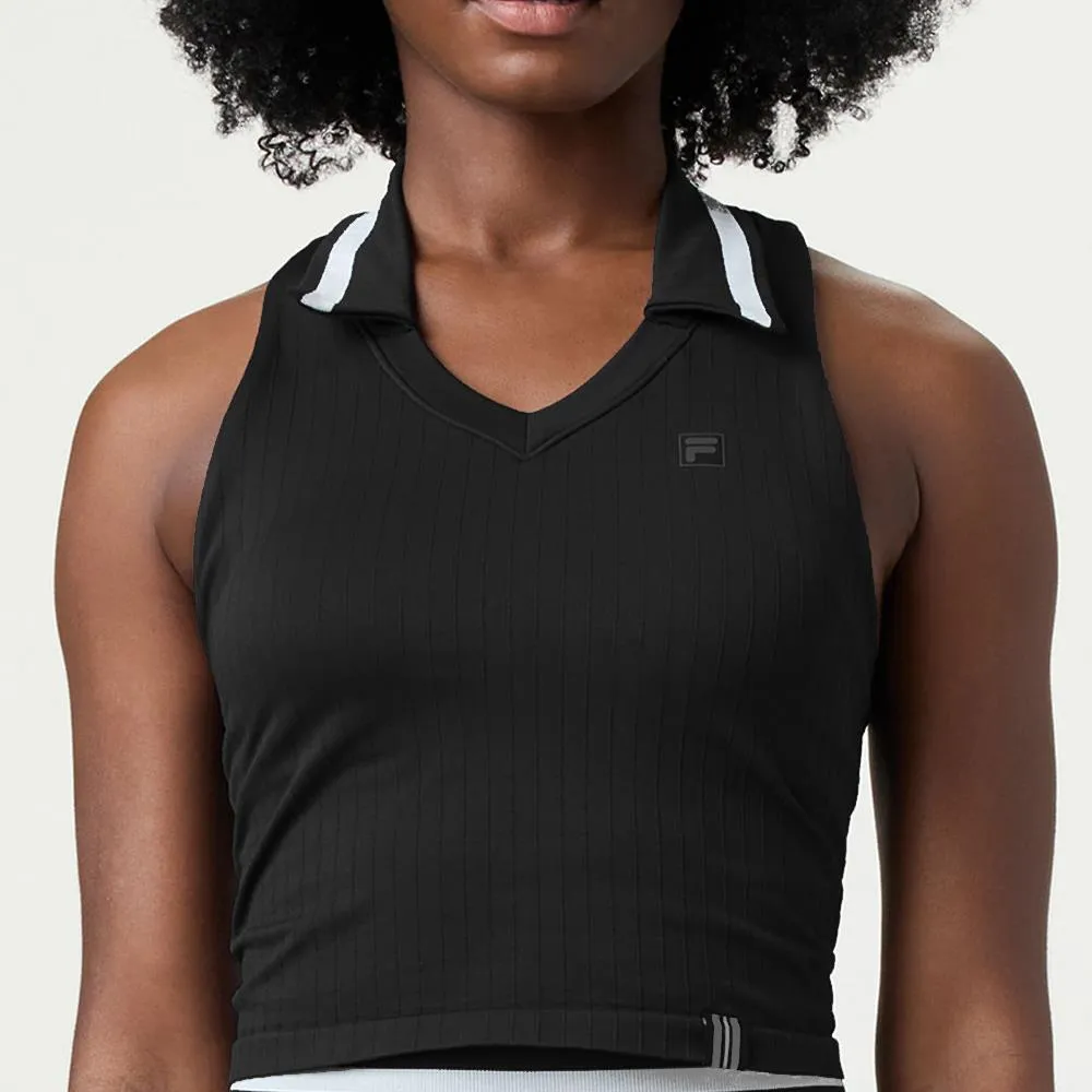 Fila Women's Casa Challenger Seamless Polo Tank - Black