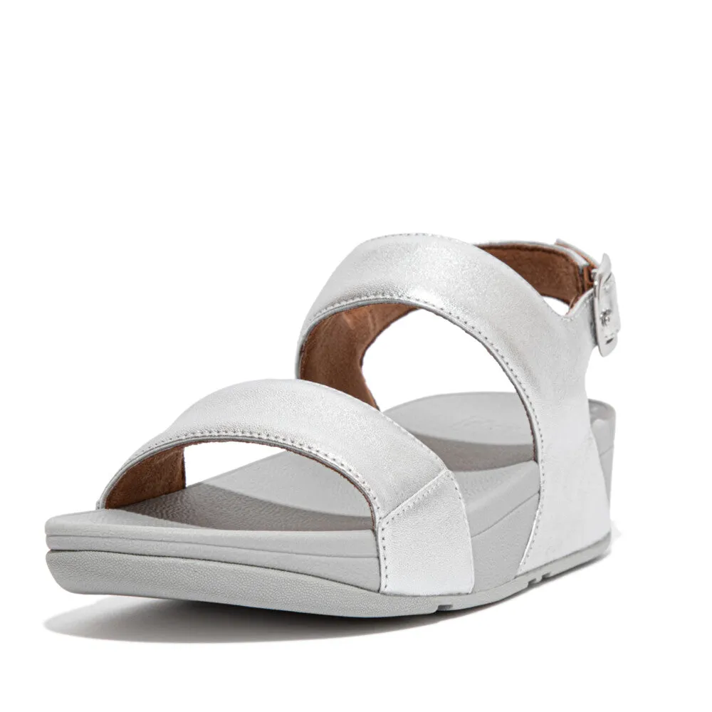 FitFlop Lulu Leather Back-Strap Sandals Silver