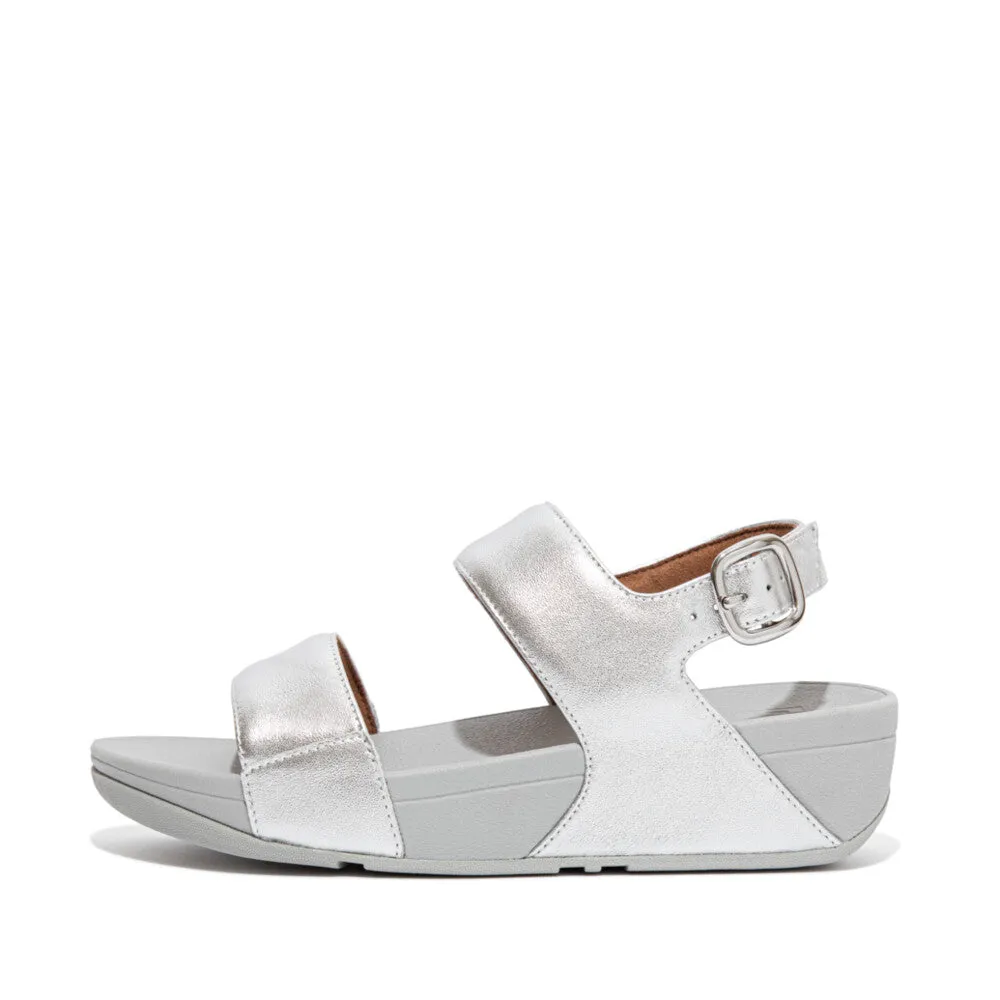 FitFlop Lulu Leather Back-Strap Sandals Silver