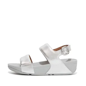 FitFlop Lulu Leather Back-Strap Sandals Silver