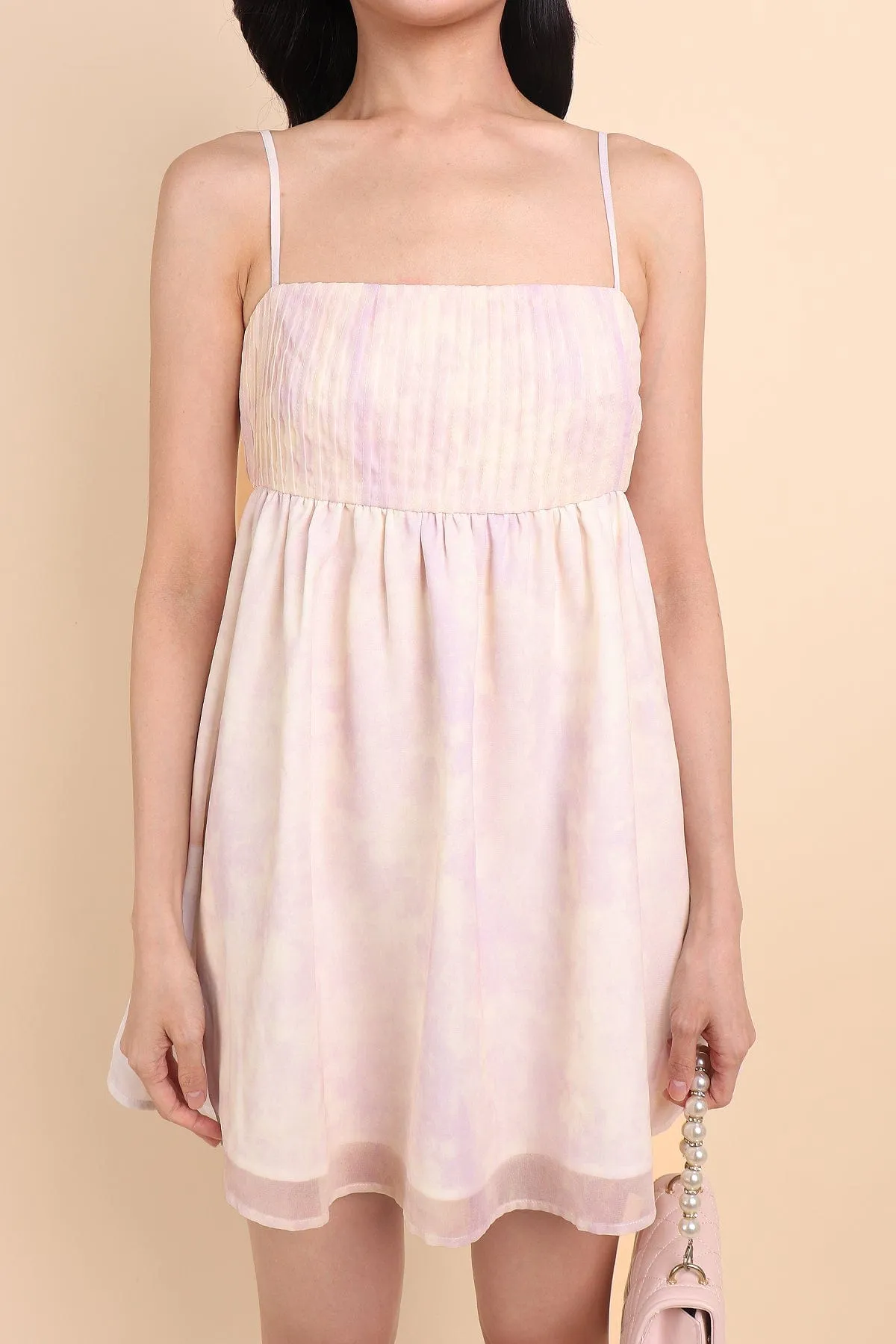 FRENCH DYE BABYDOLL DRESS IN LILAC