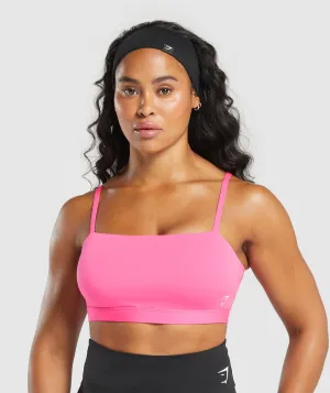 Gymshark Cut Out Bandeau - Physical Pink