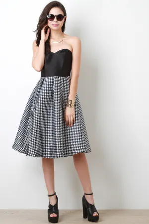 Houndstooth Combo Dress