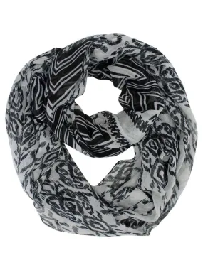 Ikat Chevron Print Spring Infinity Scarf