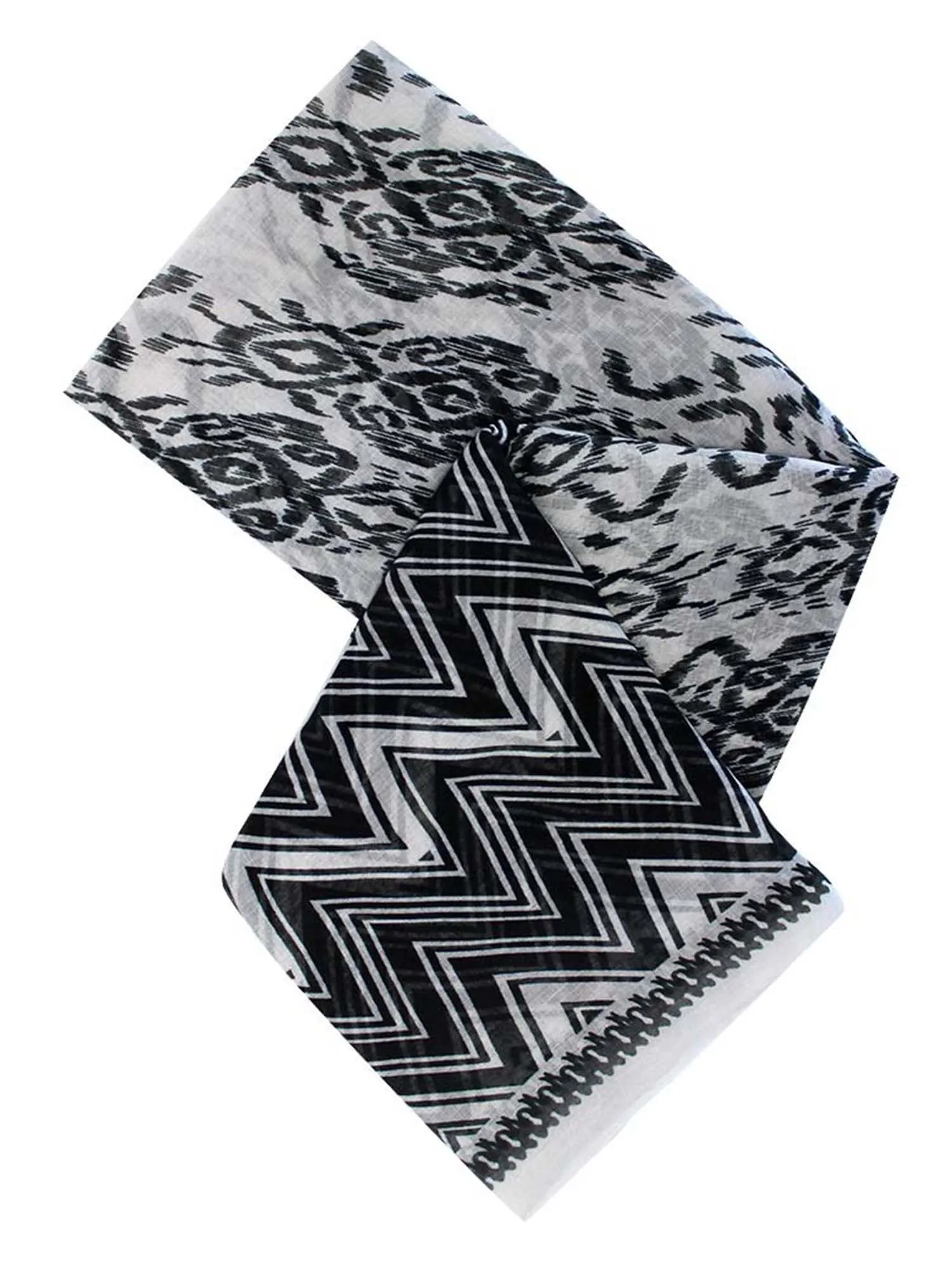 Ikat Chevron Print Spring Infinity Scarf