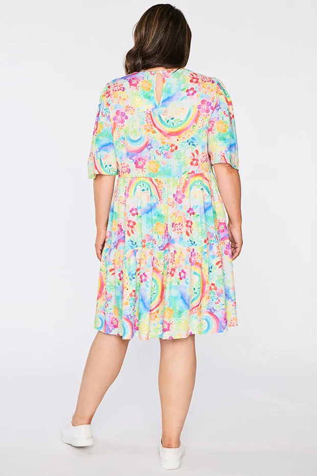 Izzie Rainbow Garden Dress