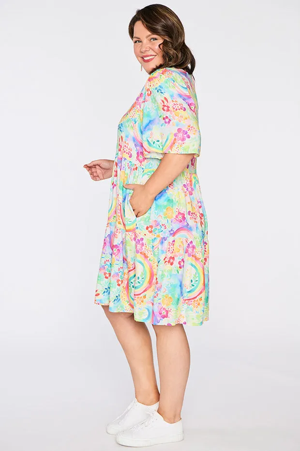 Izzie Rainbow Garden Dress