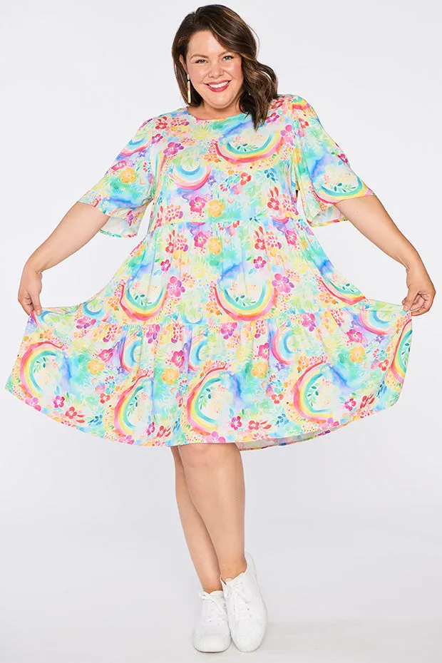 Izzie Rainbow Garden Dress